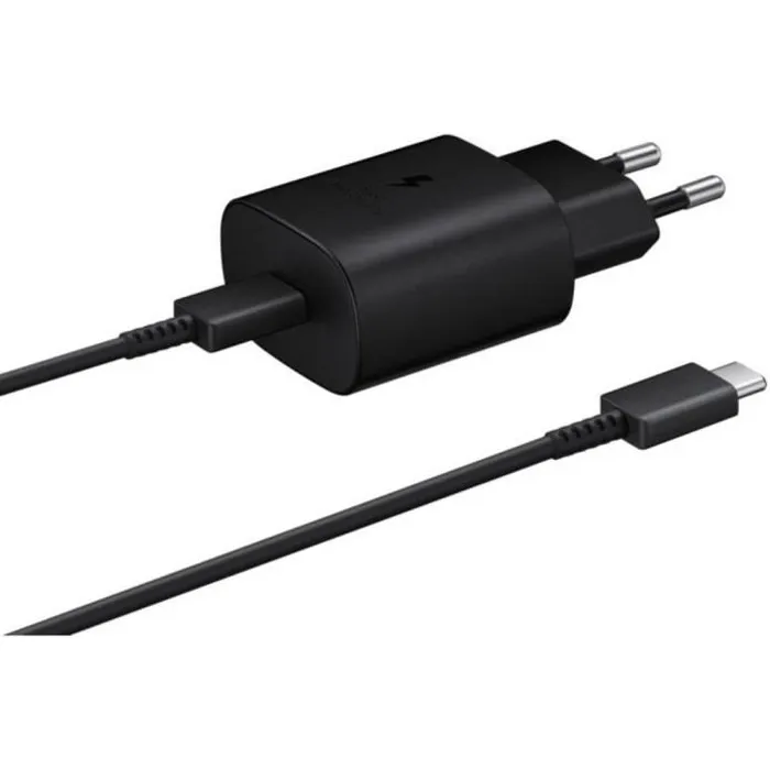 SAMSUNG Chargeur secteur Ultra Rapide 15W Noir + câble c/c