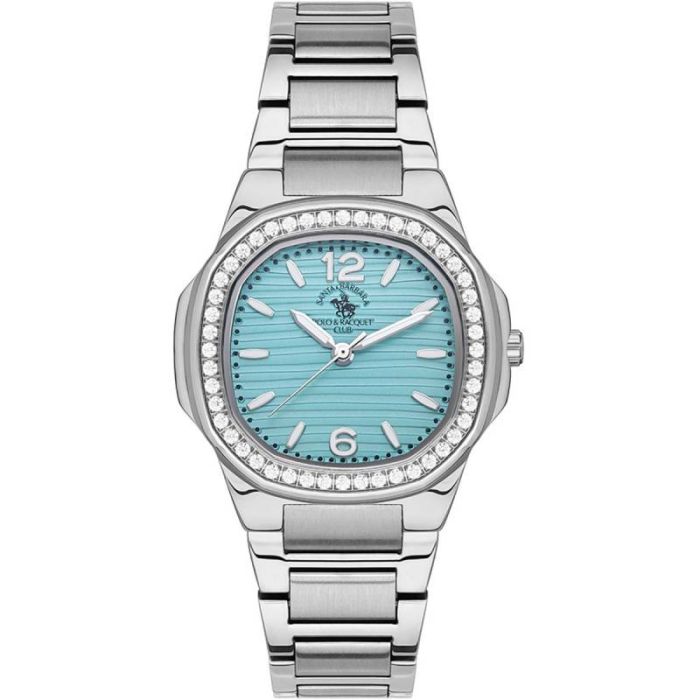 Montre Femme Polo Santa Barbara  SB-1-10481-2- Silver &  Bleu