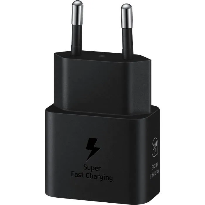 Adaptateur de charge SAMSUNG (USB-C) - 25W - Noir