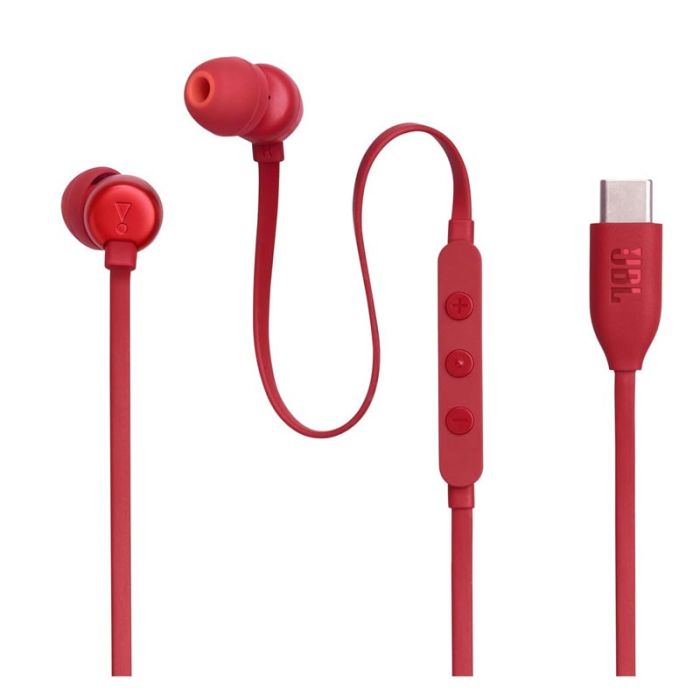 Écouteur Filaire JBL T310C USB-C -Rouge