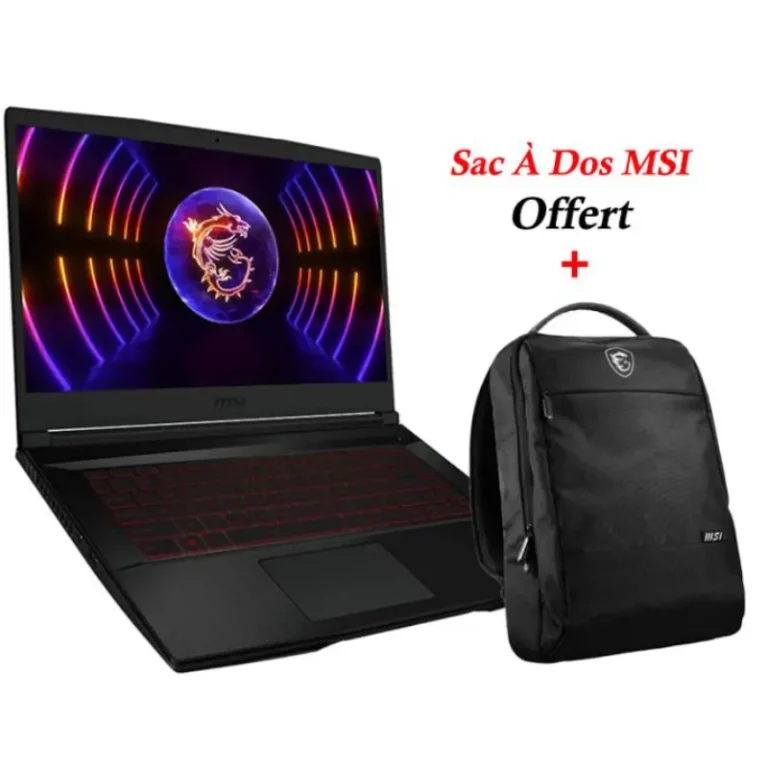 Pc Portable Gamer MSI THIN GF63 12UCX i7 12È GÉN 32GO RTX 2050