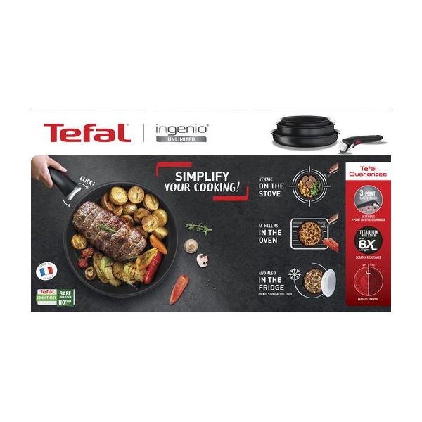 Set Deux Pièces Tefal Poêle 28cm & Csserole20cm + Poignée Amovible