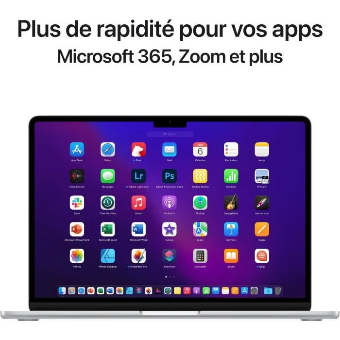 Apple - 13,6" MacBook Air M2 - RAM 8Go - Stockage 256Go - Lumière Stellaire - AZERTY