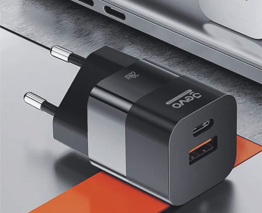 Chargeur Gevo USB-A & USB-C 20W - Noir
