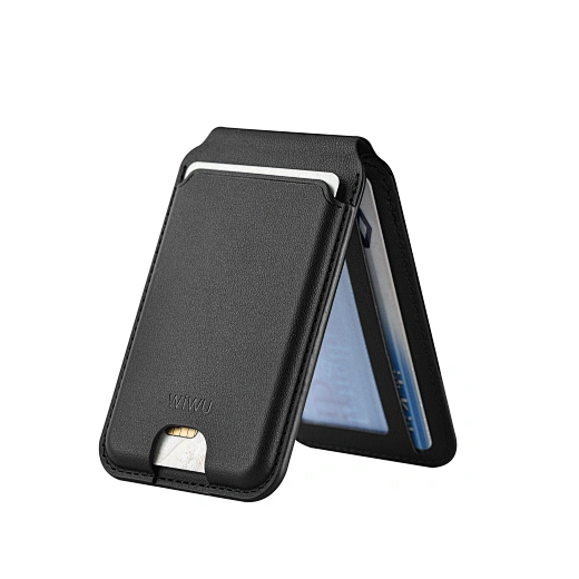 Portefeuille Magnétique WiWu 2en1 avec Forte Absorption Magnétique - Noir