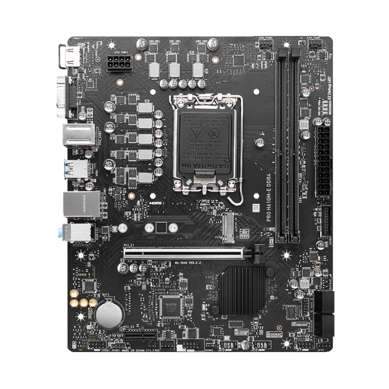Carte Mère MSI Pro H610M-E DDR4 -14éme/13éme/12éme GEN
