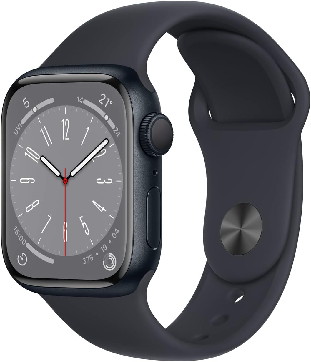 Apple Watch Series 8 GPS - 45mm - Boîtier Midnight Aluminium - Bracelet Midnight Sport Band - S/M