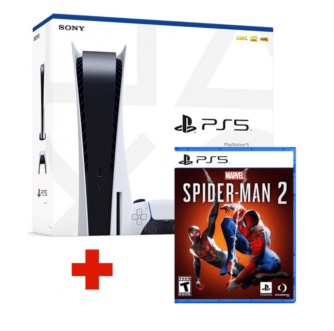 SONY PS5 SLIM EDITION STANDARD + SPIDER MAN 2 CD