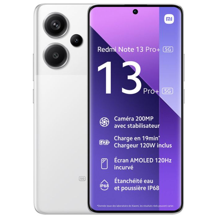 Xiaomi Redmi Note 13 Pro+ 5G 8GO 256GO - Blanc