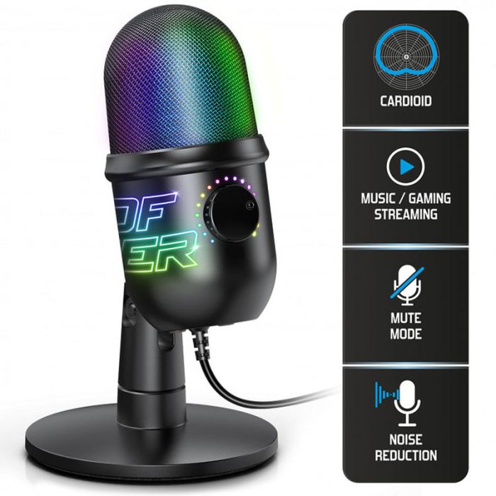 Microphone Gamer Filaire Spirit Of Gamer Clardiod EKO400 - Noir
