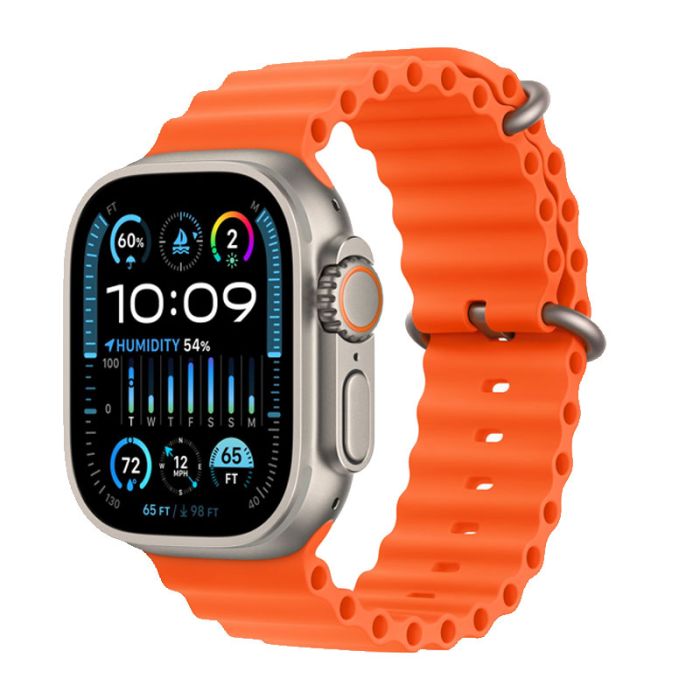 Apple Watch Ultra 2 - GPS - 49mm - Boîtier en Titane et Bracelet Orange Océan