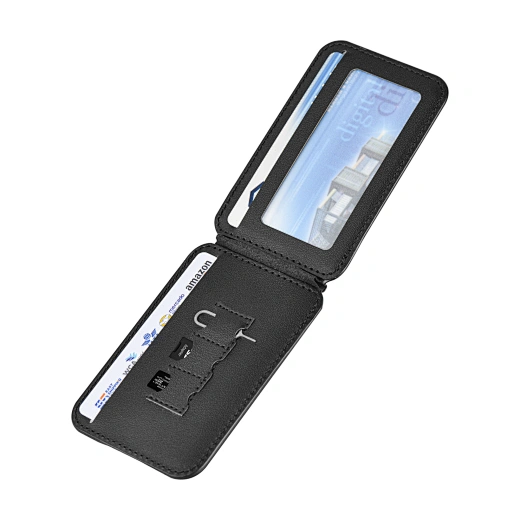 Portefeuille Magnétique WiWu 2en1 avec Forte Absorption Magnétique - Noir