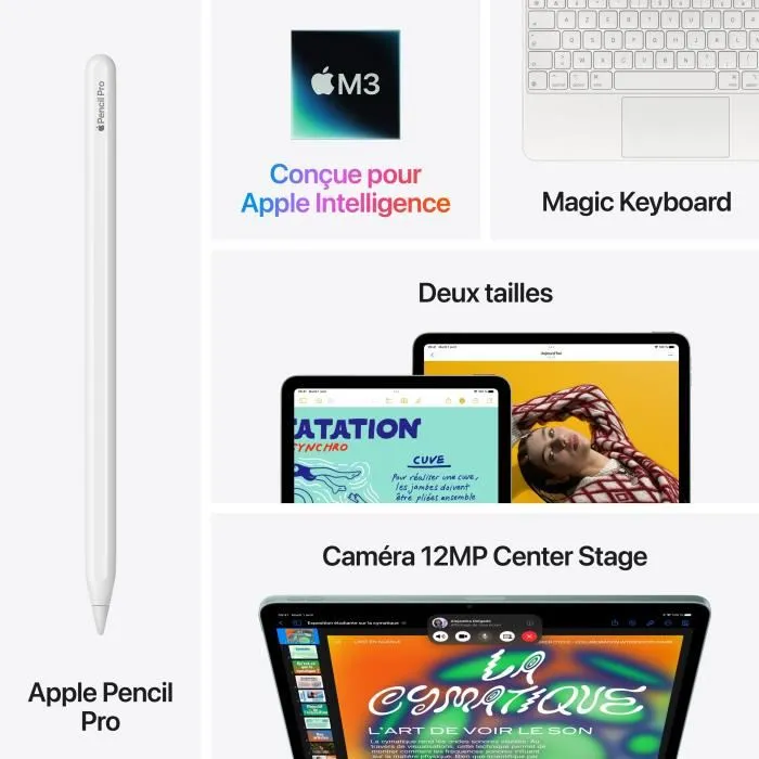 Apple - iPad Air M3 (2025) - 11" - WiFi - 128Go - Mauve