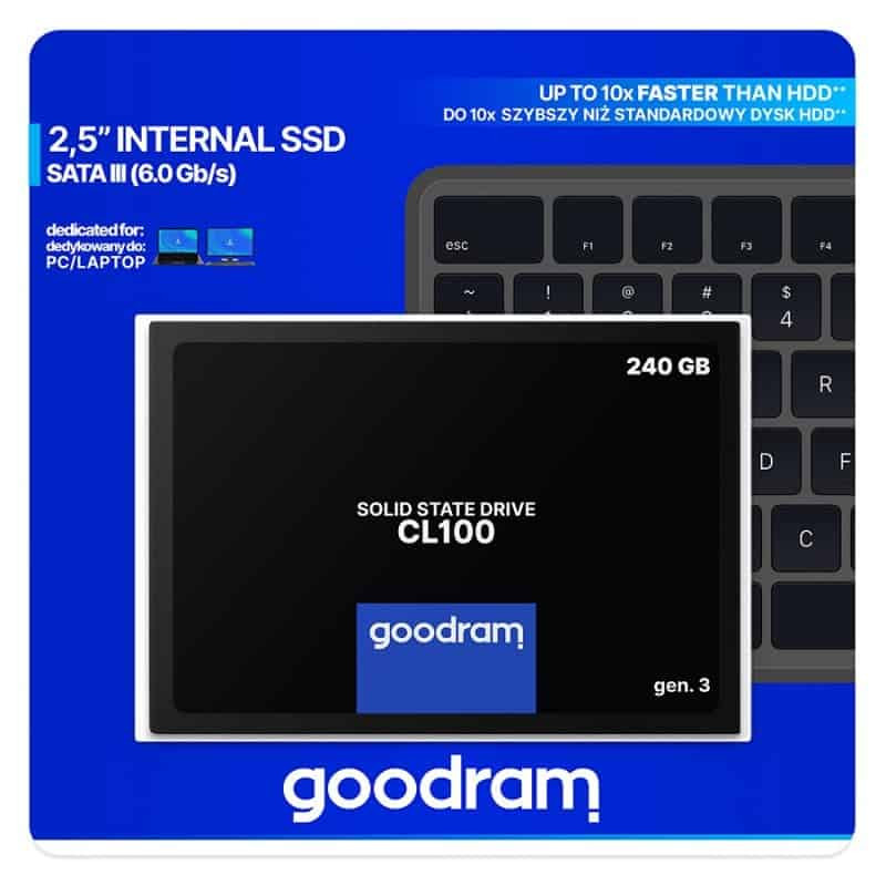 Disque SSD Goodram CL100 GEN3 240Go SATA 3 2.5"