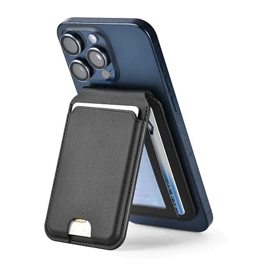 Portefeuille Magnétique WiWu 2en1 avec Forte Absorption Magnétique - Noir