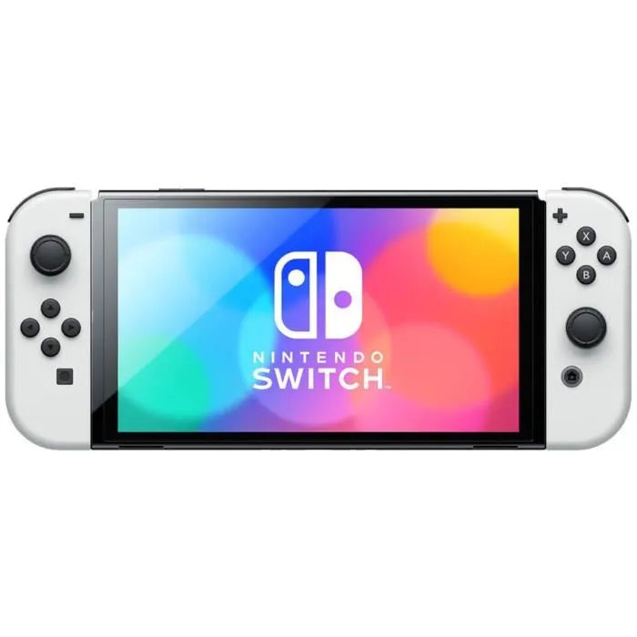 Console Switch - Modèle OLED • Blanc + Super Mario Bros Wonder (Pré-installé) + 12 mois d'abonnement NSO (Code)