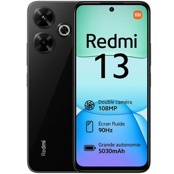 Xiaomi Redmi 13 8GO 256GO - Noir - REDMI13-8/256-BK