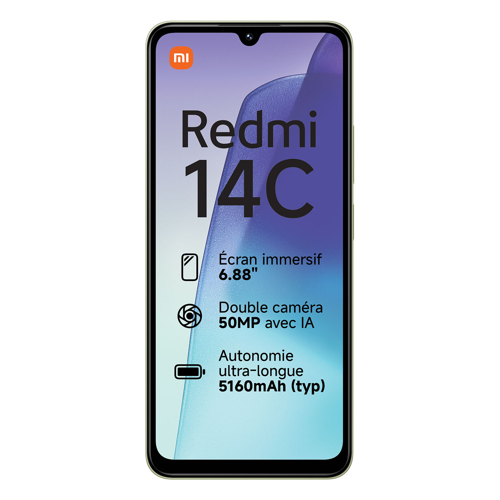 Xiaomi Redmi 14C 4GO 128GO - Vert + Écouteur Gratuit