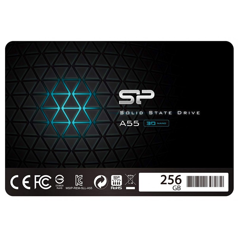 Disque Dur Interne Silicon Power A55 256Go SSD (SP256GBSS3A55S25) - Noir