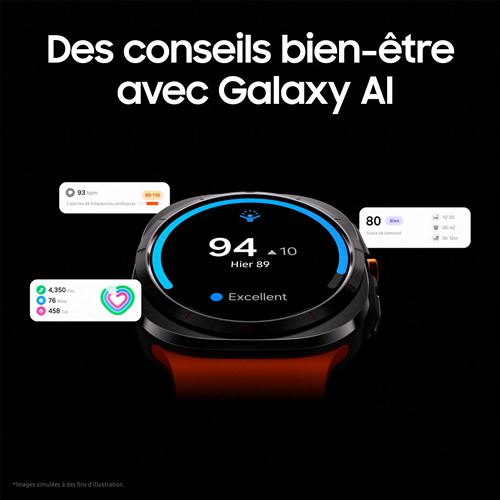 Montre connectée Samsung Galaxy Watch Ultra 47 mm 4G Gris Titane