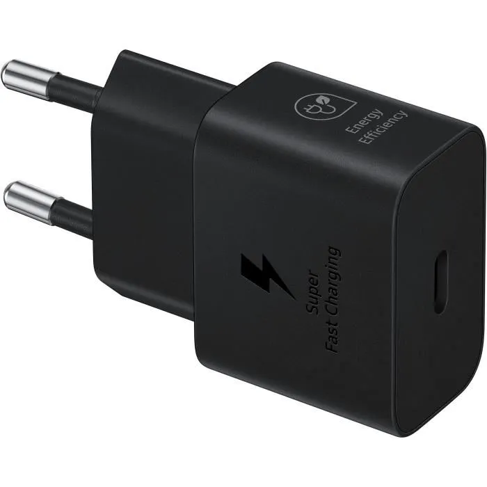 Adaptateur de charge SAMSUNG (USB-C) - 25W - Noir