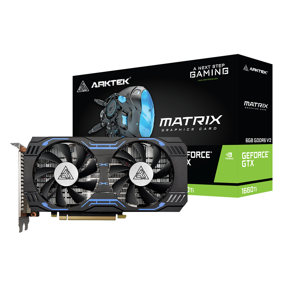 Carte Graphique Arktek GTX1660TI GDDR6 6Go 192BIT DUAL FANS