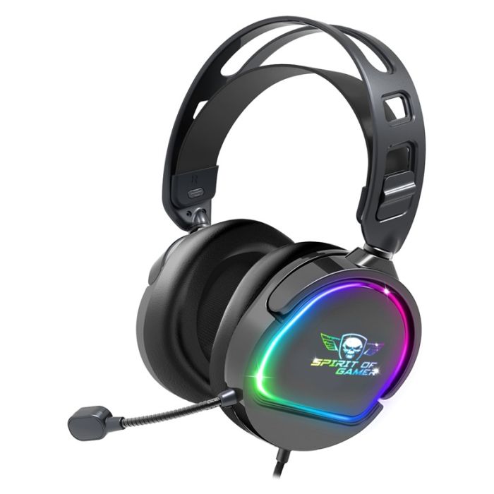 Micro Casque Gaming Filaire Spirit Of Gamer Pro H6 RGB - Noir