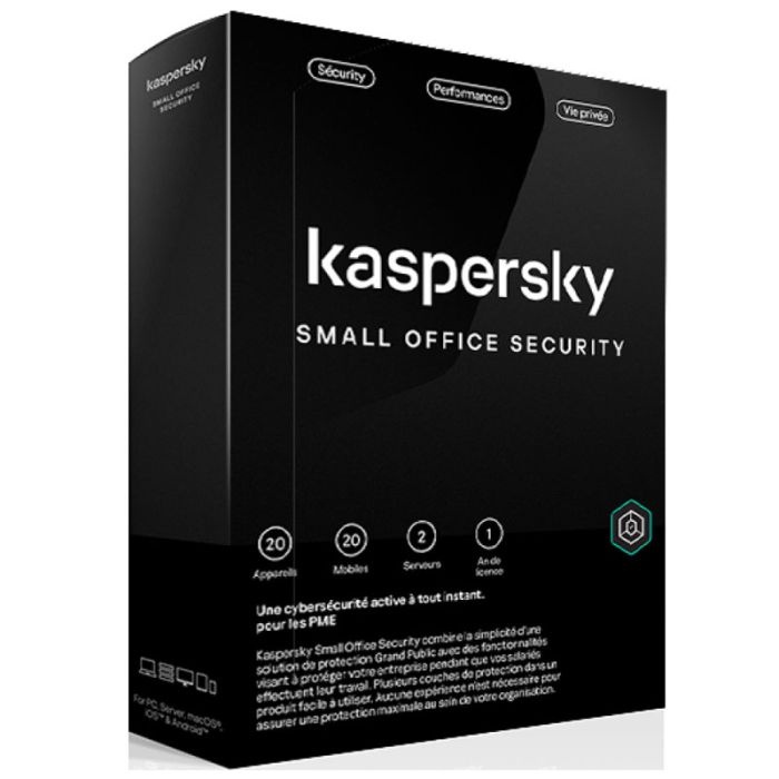 Antivirus KASPERSKY Small Office Security 8.0 (Licence pour 5 postes + 1 serveur)