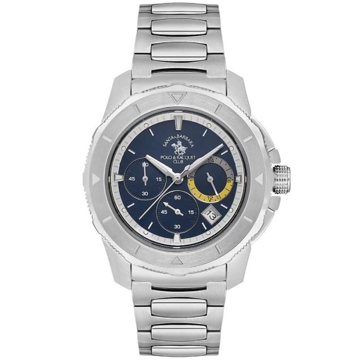 Montre Homme Polo Santa Barbara SB-1-10561-2- Silver & Bleu