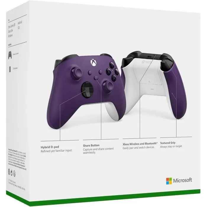 Manette de Jeu Xbox Sans Fil Violet Astral