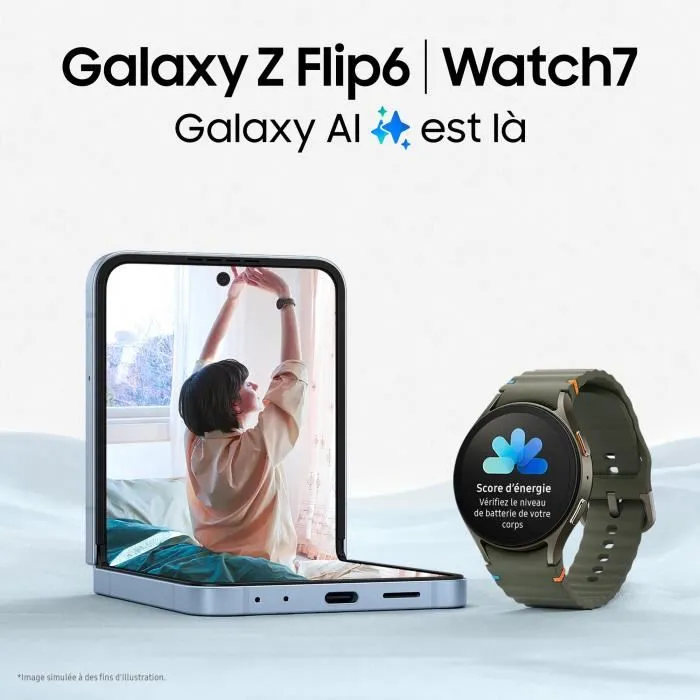 Montre connectée Samsung Galaxy Watch 7 44 mm - Argent - SM-L310NZSAXEF