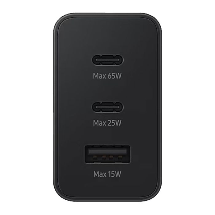 Adaptateur de charge SAMSUNG Trois Ports (USB Type-C/ USB-A) 65W - Noir