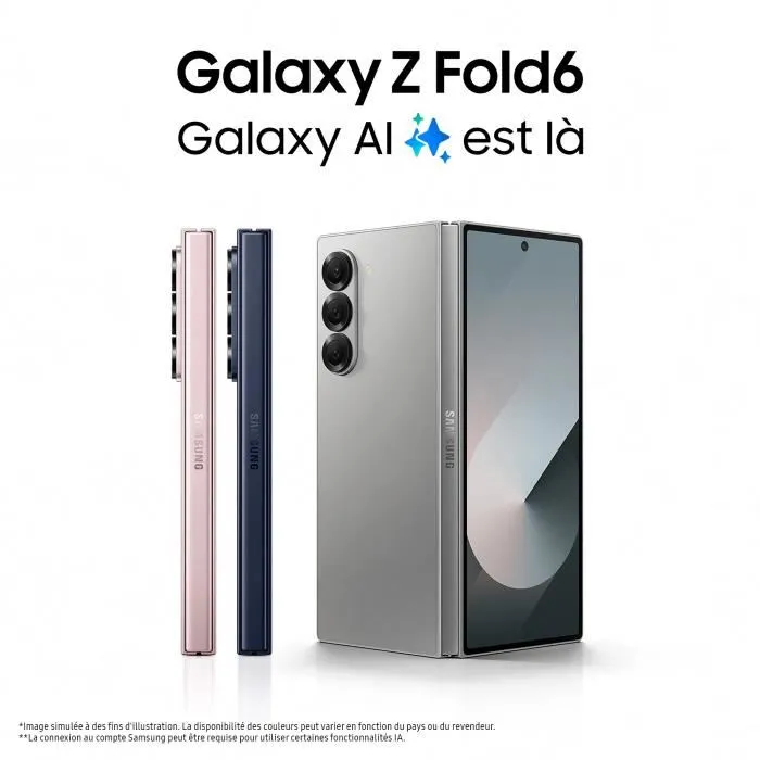 Samsung Galaxy Z Fold 6 Rose 256 Go