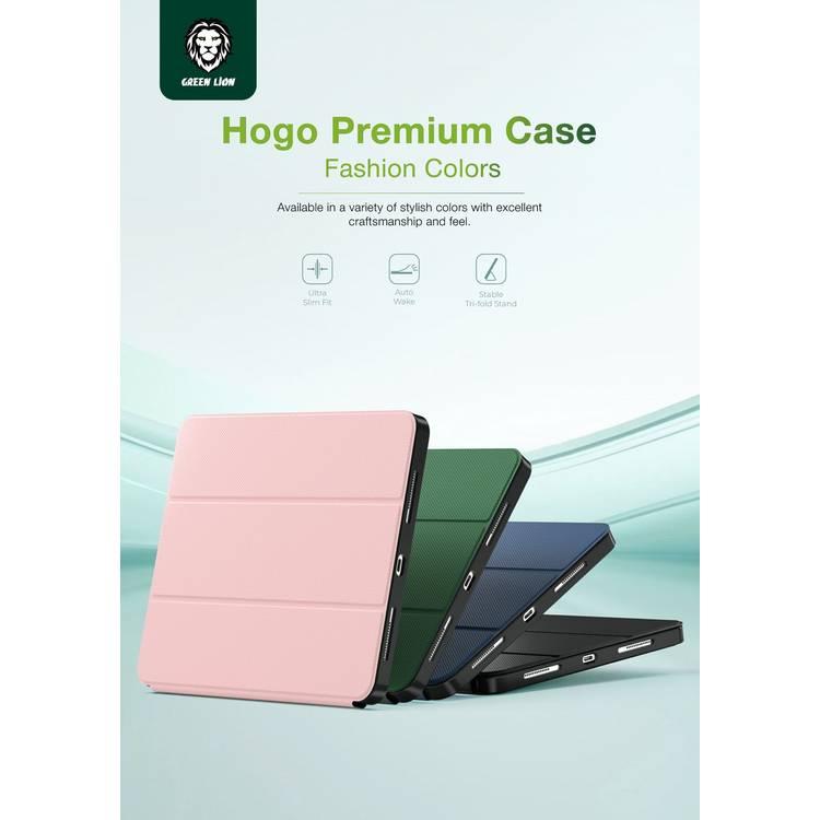 Étui Premium Hogo Green Lion avec porte-crayon - Vert - iPad Pro 11"