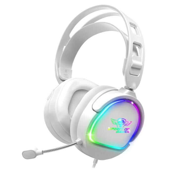 Micro Casque Gaming Filaire Spirit Of Gamer Pro H6 RGB - Blanc