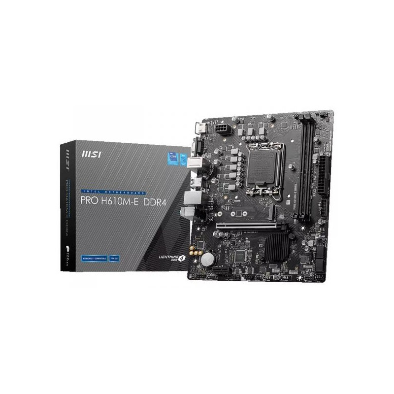Carte Mère MSI Pro H610M-E DDR4 -14éme/13éme/12éme GEN