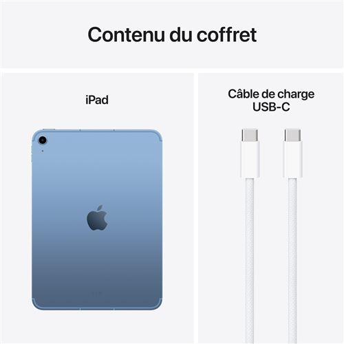 Apple - iPad 11" A16 128 Go 5G 2025 - Bleu