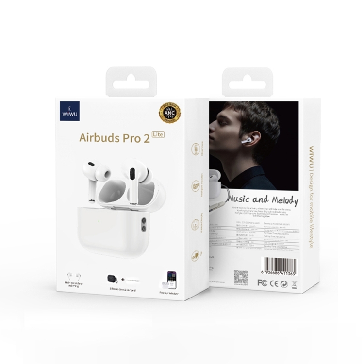 WIWU Airbuds Pro 2 ANC Bluetooth 5.1 Écouteurs Bluetooth sans fil à réduction de bruit