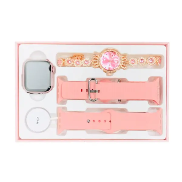 Modio Pack Modio- watch conecte - 3 strap - Montre femme Couleur Rose