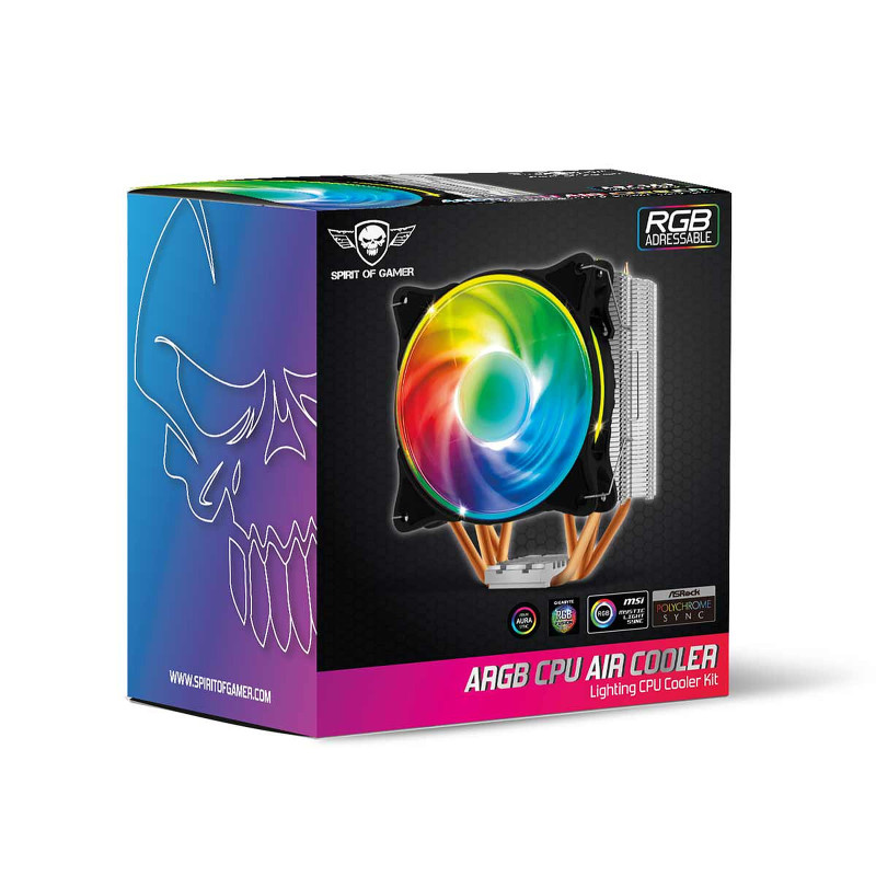 Ventilateur de Processeur Spirit of Gamer CPU Aircooler ARGB