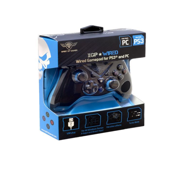 Manette de Jeu Filaire Spirit Of Gamer WXGP pur PS3/PC - Noir