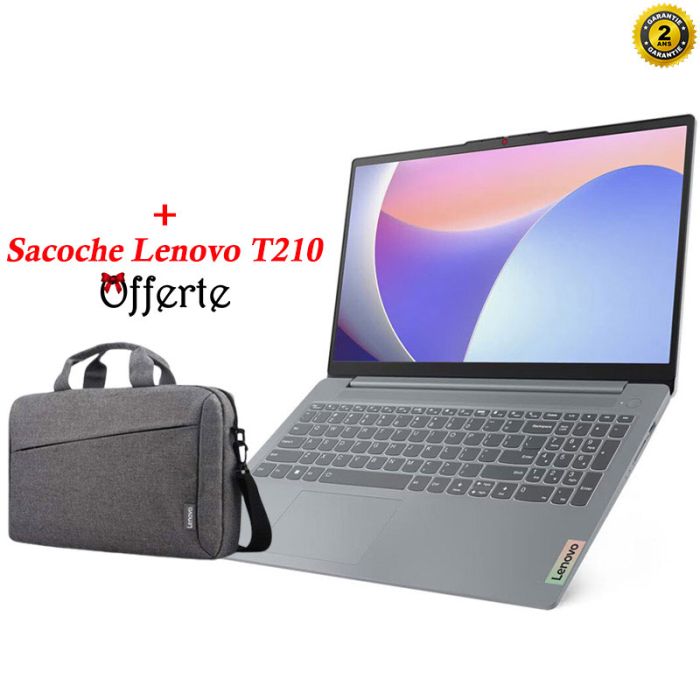 PC Portable LENOVO IdeaPad Slim 3 15IRU8 i3 13è Gén 8Go 256Go SSD - Gris