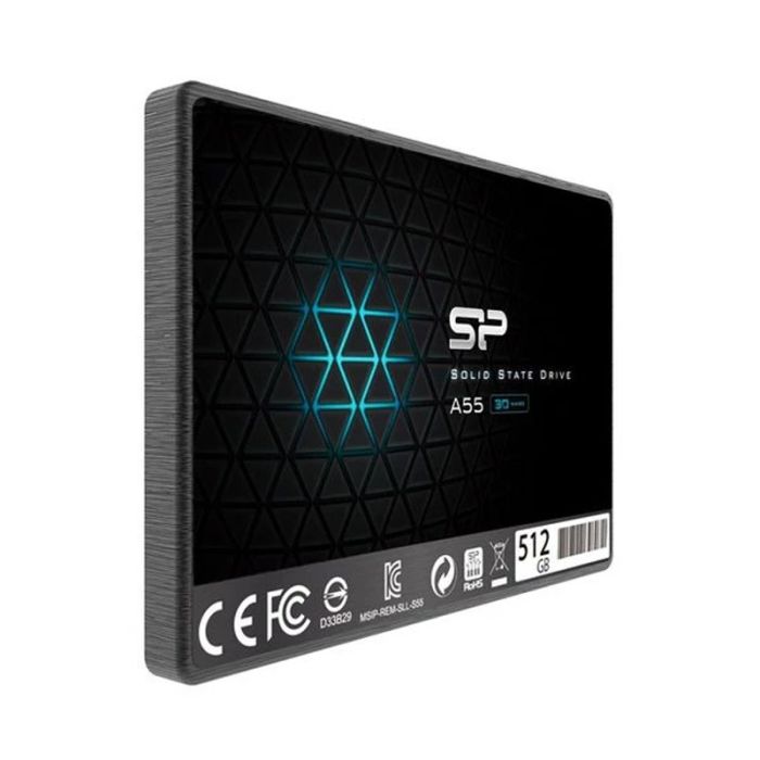 Disque Dur Interne Silicon Power A55 512Go SSD (SP512GBSS3A55S25) - Noir