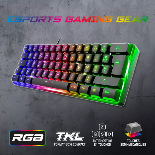Clavier Gamer Filaire Spirit Of Gamer Pro K2 RGB - Noir