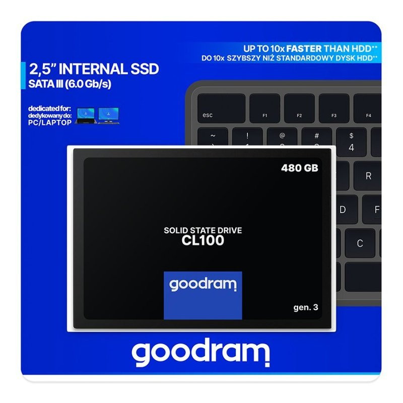 Disque SSD Goodram CL100 GEN3 480Go SATA 3 2.5"