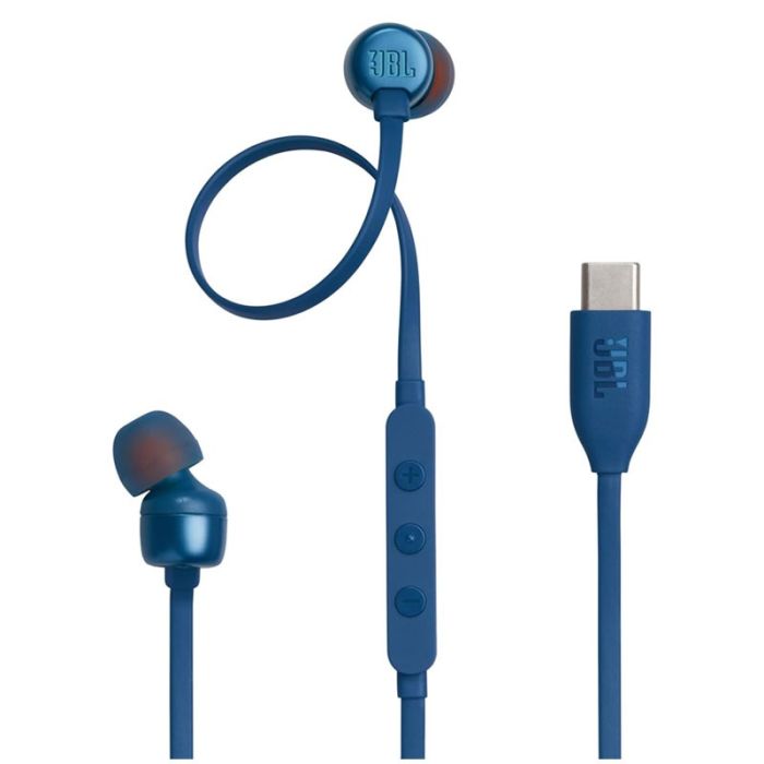 Écouteur Filaire JBL T310C USB-C -Bleu