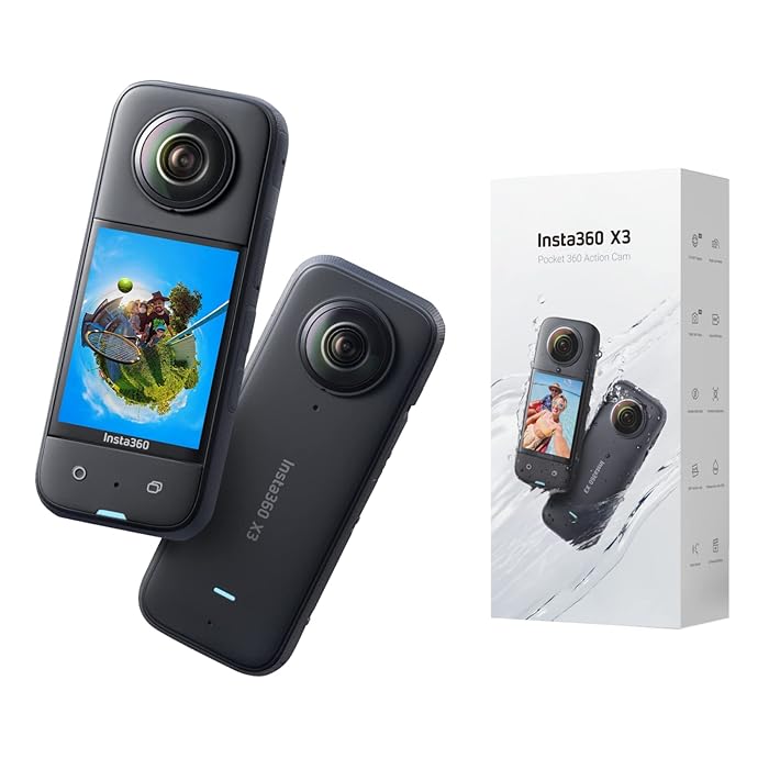 Caméra sport Insta360 X3 Noir