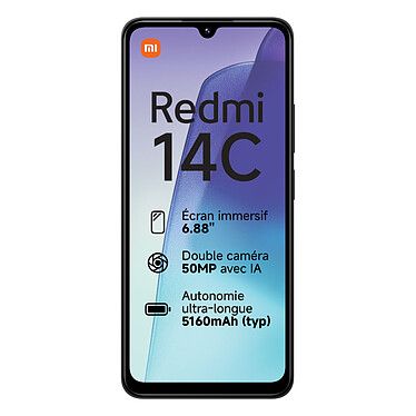 Xiaomi Redmi 14C 4GO 128GO - Noir + Écouteur Gratuit