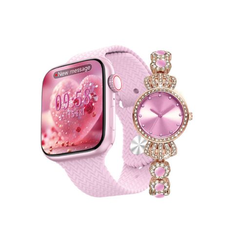 Modio Pack Modio- watch conecte - 3 strap - Montre femme Couleur Rose