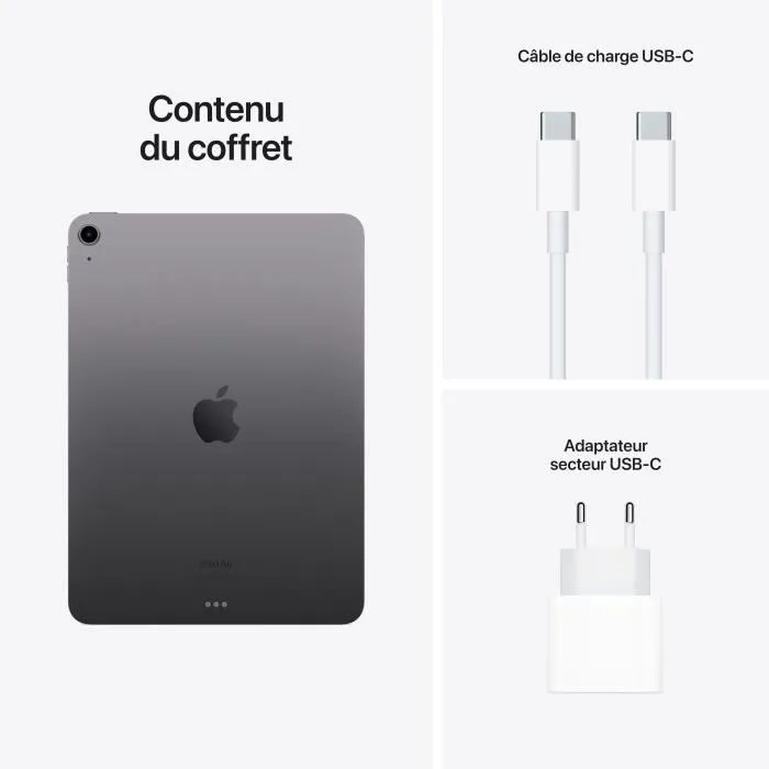 Apple - iPad Air  5Gén - 10,9" - WiFi - 64 Go - Gris Sidéral